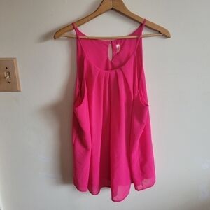 Eimin Tank Top Semi Sheer Lightweight Pink 2XL